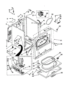 Cabinet parts for Kenmore Dryer 110.71802000 (11071802000, 110 71802000) from AppliancePartsPros.com