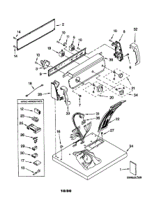 Top And Console parts for Kenmore Dryer 110.71802000 (11071802000, 110 71802000) from AppliancePartsPros.com