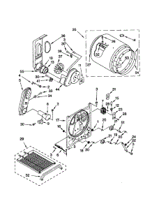Bulkhead parts for Kenmore Dryer 110.71802000 (11071802000, 110 71802000) from AppliancePartsPros.com