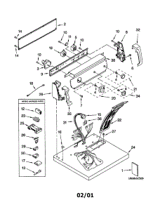 Top And Console parts for Kenmore Dryer 110.71804001 (11071804001, 110 71804001) from AppliancePartsPros.com