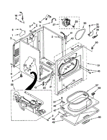 Cabinet parts for Kenmore Dryer 110.71804001 (11071804001, 110 71804001) from AppliancePartsPros.com