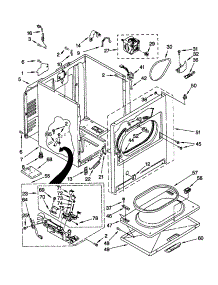 Cabinet parts for Kenmore Dryer 110.71814000 (11071814000, 110 71814000) from AppliancePartsPros.com