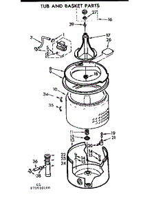 Tub And Basket Parts parts for Kenmore Washer 110.71910100 (11071910100, 110 71910100) from AppliancePartsPros.com