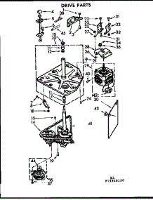 Drive Parts parts for Kenmore Washer 110.71910100 (11071910100, 110 71910100) from AppliancePartsPros.com