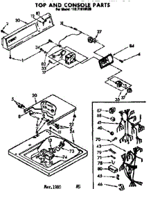 Top & Console Parts parts for Kenmore Washer 110.71910120 (11071910120, 110 71910120) from AppliancePartsPros.com