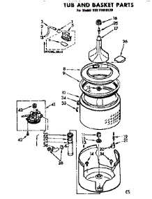 Tub & Basket Parts parts for Kenmore Washer 110.71910120 (11071910120, 110 71910120) from AppliancePartsPros.com