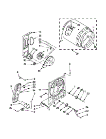 Bulkhead Parts parts for Kenmore Dryer 110.7192311 (1107192311, 110 7192311) from AppliancePartsPros.com