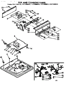 Top And Console Parts parts for Kenmore Washer 110.71960410 (11071960410, 110 71960410) from AppliancePartsPros.com