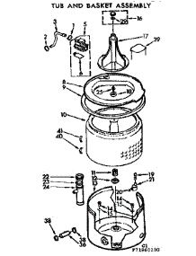 Tub And Basket Assembly parts for Kenmore Washer 110.71960600 (11071960600, 110 71960600) from AppliancePartsPros.com