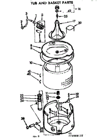 Tub And Basket Parts parts for Kenmore Washer 110.71960610 (11071960610, 110 71960610) from AppliancePartsPros.com