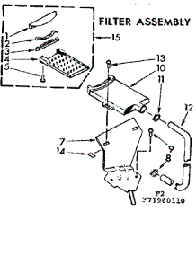 Filter Assembly parts for Kenmore Washer 110.71960810 (11071960810, 110 71960810) from AppliancePartsPros.com