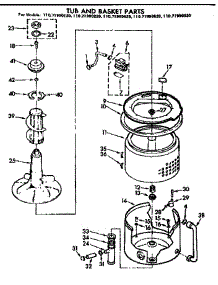 Tub And Basket Parts parts for Kenmore Washer 110.71990120 (11071990120, 110 71990120) from AppliancePartsPros.com