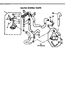 Water System Parts parts for Kenmore Washer 110.71990220 (11071990220, 110 71990220) from AppliancePartsPros.com