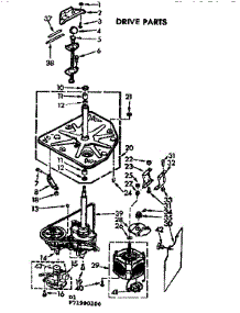 Drive Parts parts for Kenmore Washer 110.71990400 (11071990400, 110 71990400) from AppliancePartsPros.com