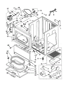 Cabinet parts for Kenmore Dryer 110.72032100 (11072032100, 110 72032100) from AppliancePartsPros.com