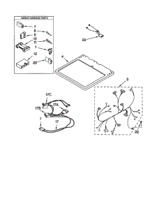 Dryer Top parts for Kenmore Dryer 110.72032100 (11072032100, 110 72032100) from AppliancePartsPros.com