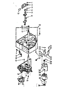 Drive System parts for Kenmore Washer 110.7204200 (1107204200, 110 7204200) from AppliancePartsPros.com