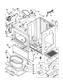 Cabinet parts for Kenmore Dryer 110.72042100 (11072042100, 110 72042100) from AppliancePartsPros.com
