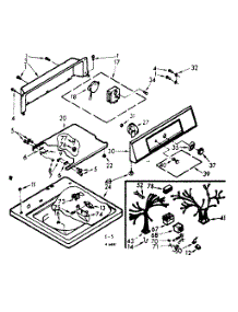 Top And Console Assembly parts for Kenmore Washer 110.7204400 (1107204400, 110 7204400) from AppliancePartsPros.com