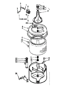 Tub And Basket Assembly parts for Kenmore Washer 110.7204401 (1107204401, 110 7204401) from AppliancePartsPros.com
