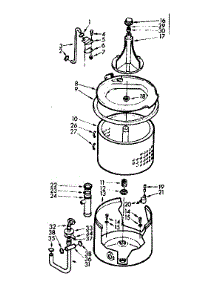 Tub And Basket Assembly parts for Kenmore Washer 110.7204560 (1107204560, 110 7204560) from AppliancePartsPros.com