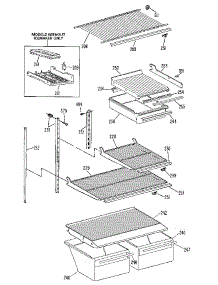 Shelf parts for Kenmore Refrigerator 363.8698586 (3638698586, 363 8698586) from AppliancePartsPros.com