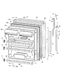 Fresh Food Door parts for Kenmore Refrigerator 363.8698710 (3638698710, 363 8698710) from AppliancePartsPros.com