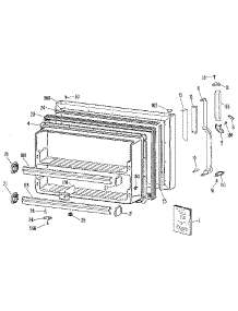 Freezer Door parts for Kenmore Refrigerator 363.8698710 (3638698710, 363 8698710) from AppliancePartsPros.com