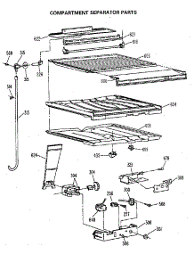 Comparment Separator / Divider Block parts for Kenmore Refrigerator 363.8698712 (3638698712, 363 8698712) from AppliancePartsPros.com