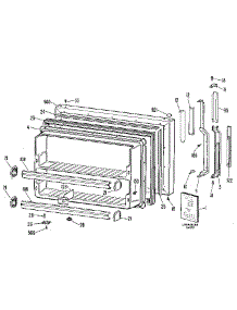 Freezer Door parts for Kenmore Refrigerator 363.8698784 (3638698784, 363 8698784) from AppliancePartsPros.com
