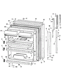 Fresh Food Door parts for Kenmore Refrigerator 363.8698784 (3638698784, 363 8698784) from AppliancePartsPros.com