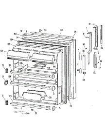 Fresh Food Door parts for Kenmore Refrigerator 363.8704412 (3638704412, 363 8704412) from AppliancePartsPros.com