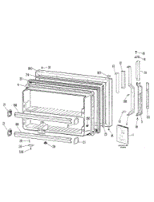 Freezer Door parts for Kenmore Refrigerator 363.8704481 (3638704481, 363 8704481) from AppliancePartsPros.com