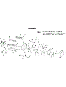Icemaker parts for Kenmore Refrigerator 363.8704482 (3638704482, 363 8704482) from AppliancePartsPros.com