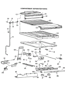 Comparment Separator / Divider Block parts for Kenmore Refrigerator 363.8704612 (3638704612, 363 8704612) from AppliancePartsPros.com