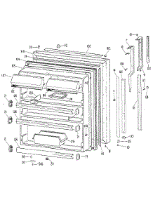Fresh Food Door parts for Kenmore Refrigerator 363.8704681 (3638704681, 363 8704681) from AppliancePartsPros.com