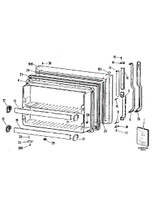 Freezer Door parts for Kenmore Refrigerator 363.8751510 (3638751510, 363 8751510) from AppliancePartsPros.com