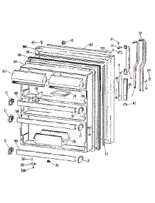 Fresh Food Door parts for Kenmore Refrigerator 363.8751510 (3638751510, 363 8751510) from AppliancePartsPros.com