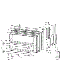 Freezer Door parts for Kenmore Refrigerator 363.8751512 (3638751512, 363 8751512) from AppliancePartsPros.com