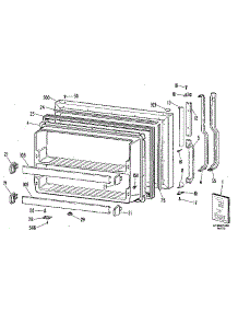 Freezer Door parts for Kenmore Refrigerator 363.8751514 (3638751514, 363 8751514) from AppliancePartsPros.com