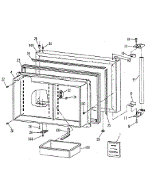 Freezer Door parts for Kenmore Refrigerator 363.8789711 (3638789711, 363 8789711) from AppliancePartsPros.com