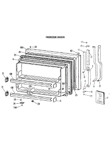 Freezer Door parts for Kenmore Refrigerator 363.8791512 (3638791512, 363 8791512) from AppliancePartsPros.com