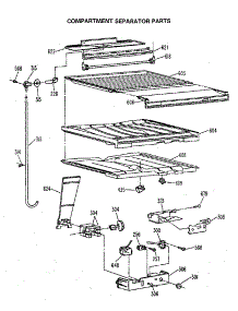 Comparment Separator / Divider Block parts for Kenmore Refrigerator 363.8791512 (3638791512, 363 8791512) from AppliancePartsPros.com