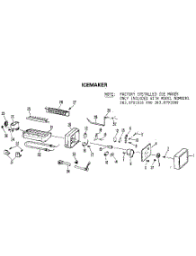 Icemaker parts for Kenmore Refrigerator 363.8791516 (3638791516, 363 8791516) from AppliancePartsPros.com
