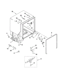 Tub And Frame Parts parts for Kenmore Dishwasher 665.13842K601 (66513842K601, 665 13842K601) from AppliancePartsPros.com