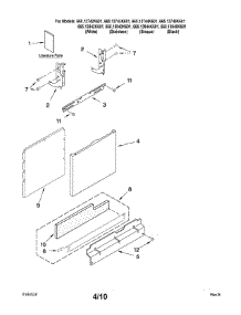 Door And Panel Parts parts for Kenmore Dishwasher 665.13842K601 (66513842K601, 665 13842K601) from AppliancePartsPros.com