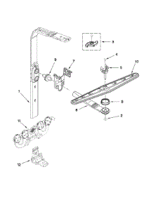 Upper Wash And Rinse Parts parts for Kenmore Dishwasher 665.13842K603 (66513842K603, 665 13842K603) from AppliancePartsPros.com