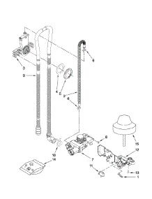 Fill, Drain And Overfill Parts parts for Kenmore Dishwasher 665.13843K603 (66513843K603, 665 13843K603) from AppliancePartsPros.com