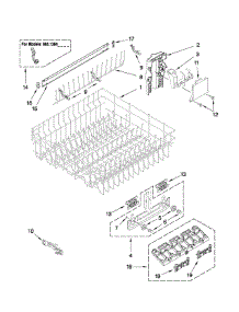 Upper Rack And Track Parts parts for Kenmore Dishwasher 665.13849K603 (66513849K603, 665 13849K603) from AppliancePartsPros.com