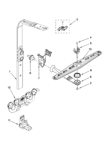 Upper Wash And Rinse Parts parts for Kenmore Dishwasher 665.13852K600 (66513852K600, 665 13852K600) from AppliancePartsPros.com
